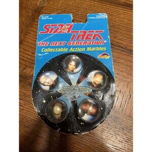 Star Trek The Next Generation 5 Collectible Action Marbles New 1993 Water Damage